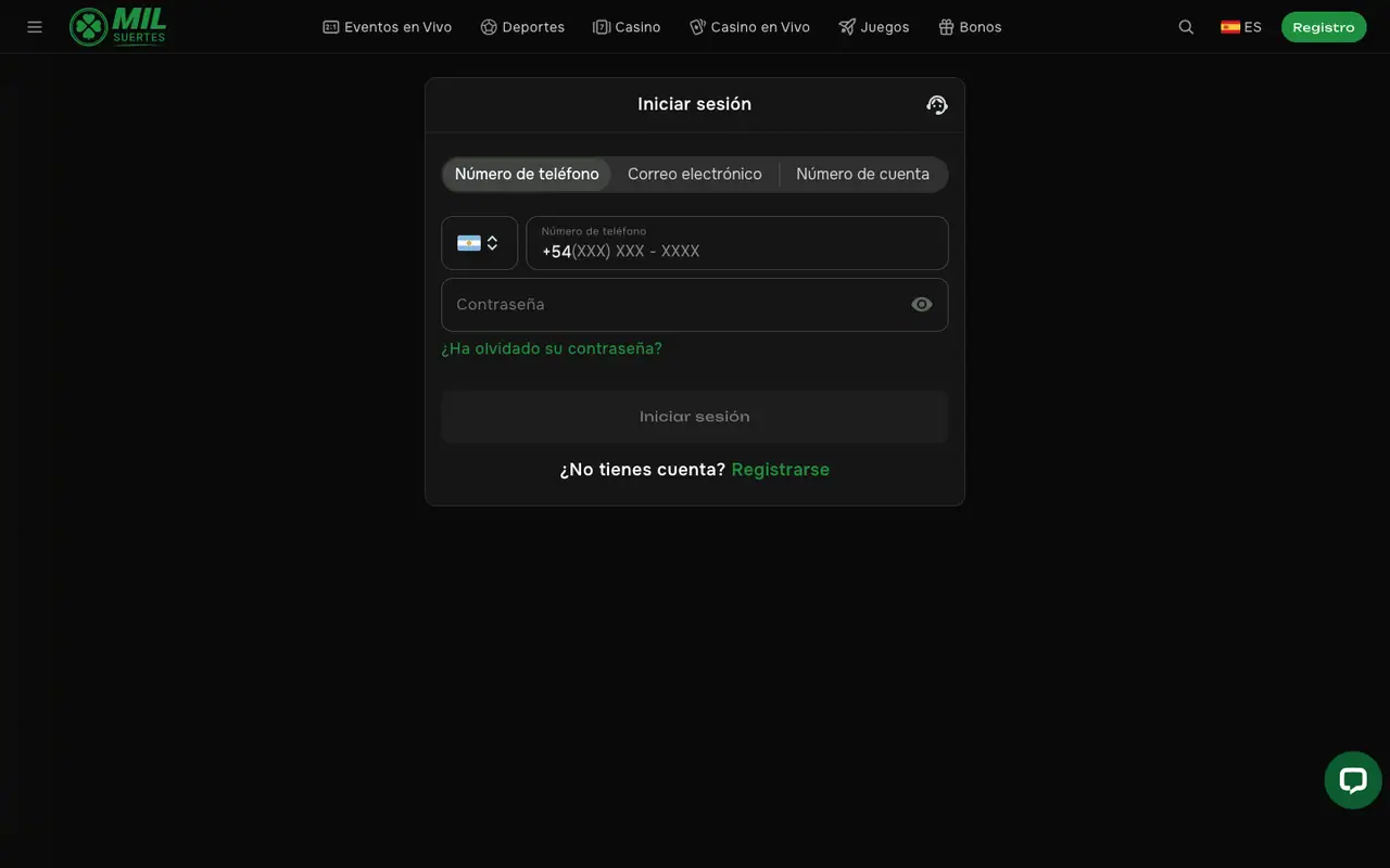 ¿Cómo hago para entrar a mi cuenta de MilSuertes?